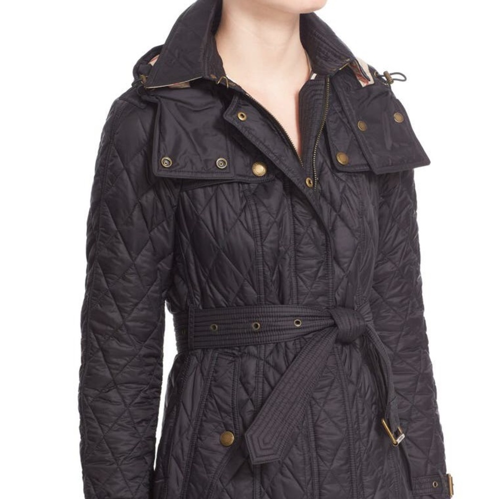 SOLD Burberry Finsbridge Belted Quilted Jacket